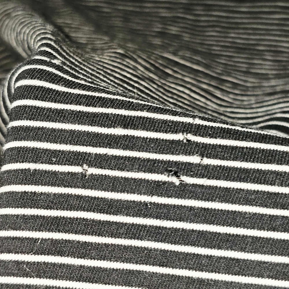 Lululemon Love Crew III Hype Stripe Black White Size 10-12 - Picture 4 of 6